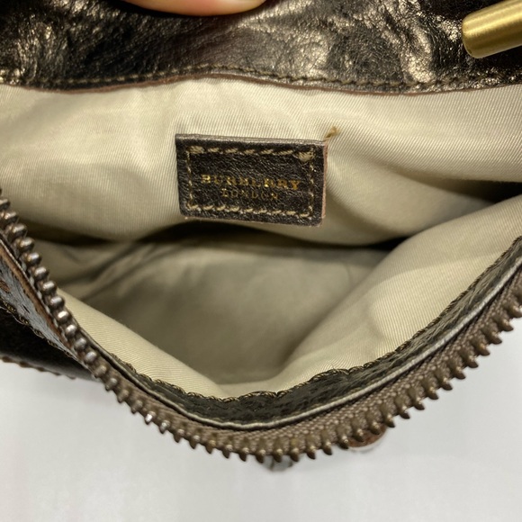 Burberry | Metallic Bronze Leather Baguette - Picture 3 of 5